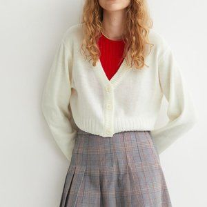 NWT Cream Cropped Cardigan